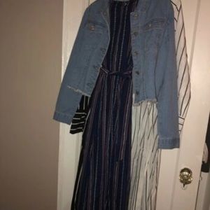 Long navy blue dress